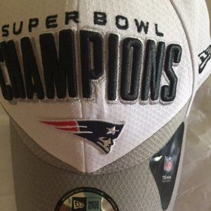 New England Patriots Super Bowl LIII Champions Baseball Hat w/Stickers & Price